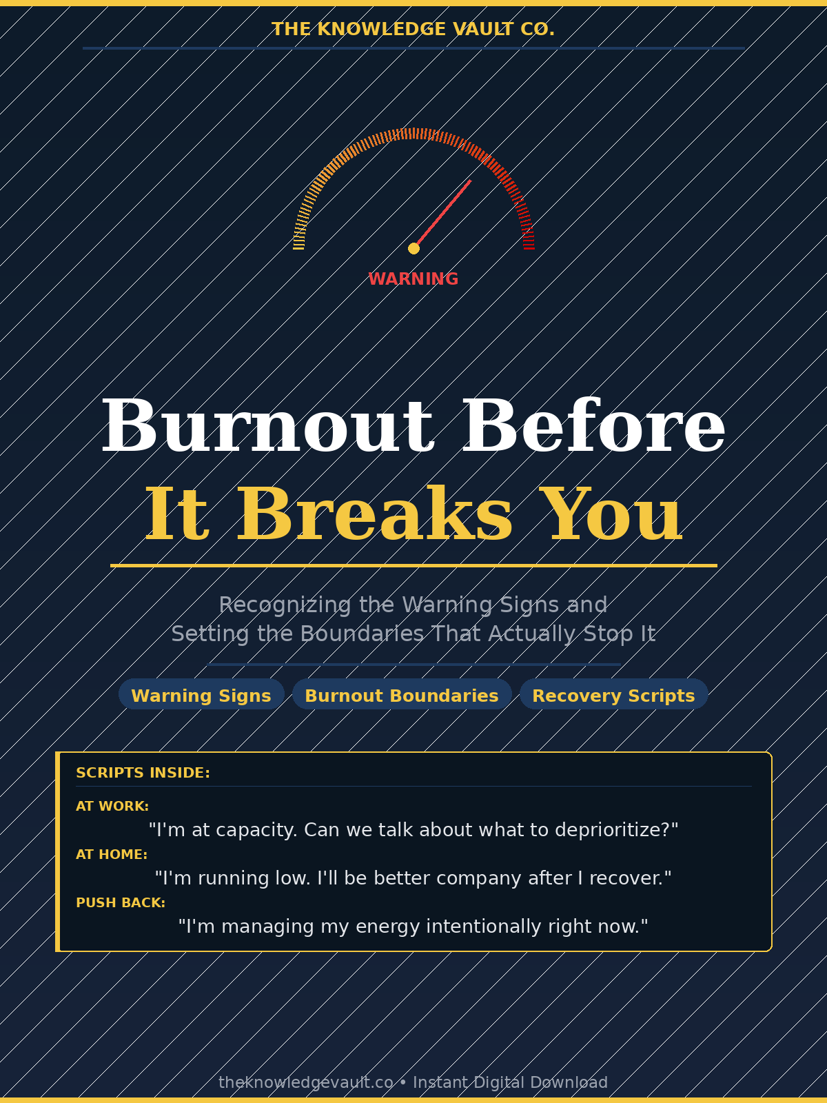 Burnout Before It Breaks You: Recognizing the Warning Signs and Setting the Boundaries That Actually Stop It